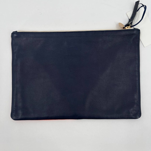 CLARE V ANTHROPOLOGIE Angular Pouch Clutch Leather Colorblock NWT - Picture 6 of 10